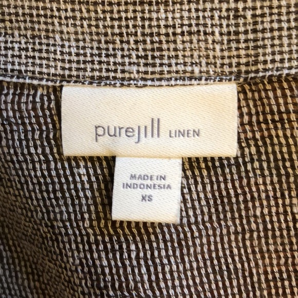 Pure Jill 100% linen textured tunic szXS - Picture 4 of 9